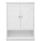 Flash Furniture Dune Farmhouse Over the Toilet Shelf Cabinet, Magnetic Close Doors, Adjustable In-Cabinet Shelf FS-BATH-1-WH-GG - alternate 3